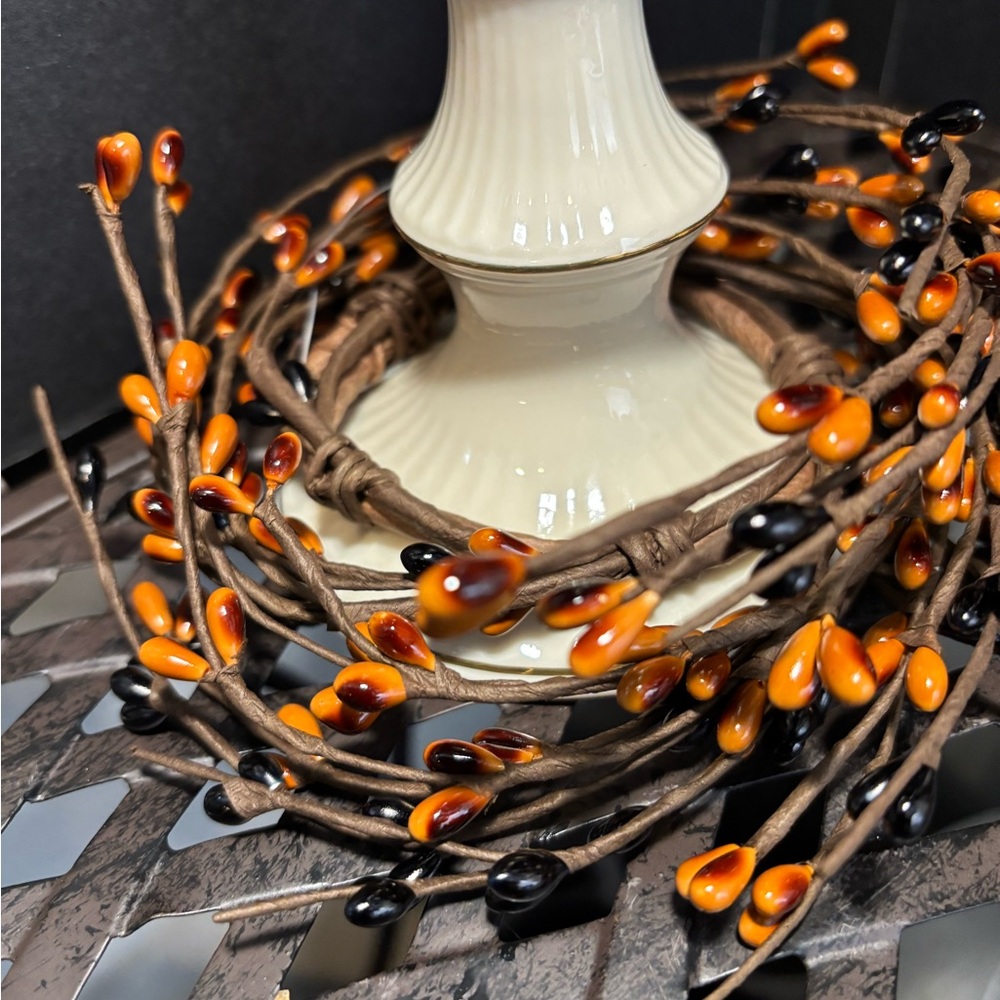 4 Candle Rings Orange/Black Berry - Picture 5 of 9